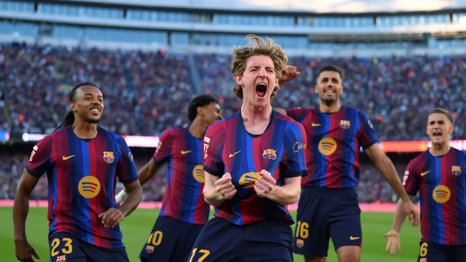 صورة مرافقة للخبر: بالفيديو: جوردون يتلاعب بدفاع خيتافي.. ويتقدم لبرشلونة بلدغة مبكرة