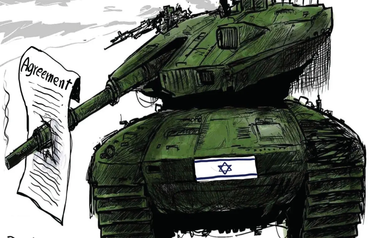 Image accompanying: Cartoon by Amjad Rasmi. (Courtesy of Asharq Al-Awsat)