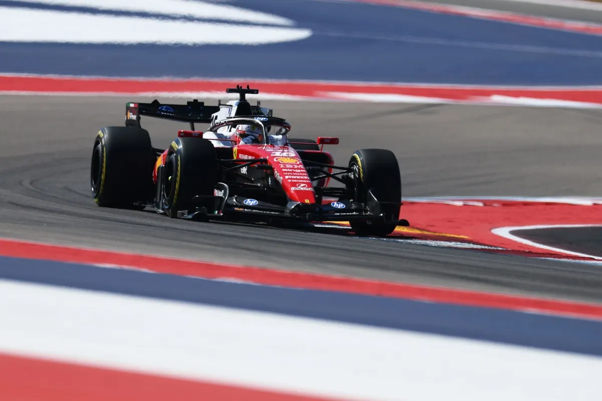 Image accompanying: F1 United States GP: Charles Leclerc pips Max Verstappen to top FP1