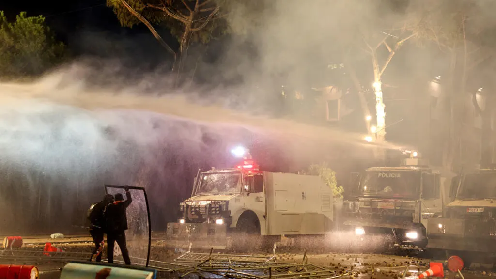 Image accompanying: Clashes grip Tirana as Albanian PM blames 'foreign hands' for mounting unrest