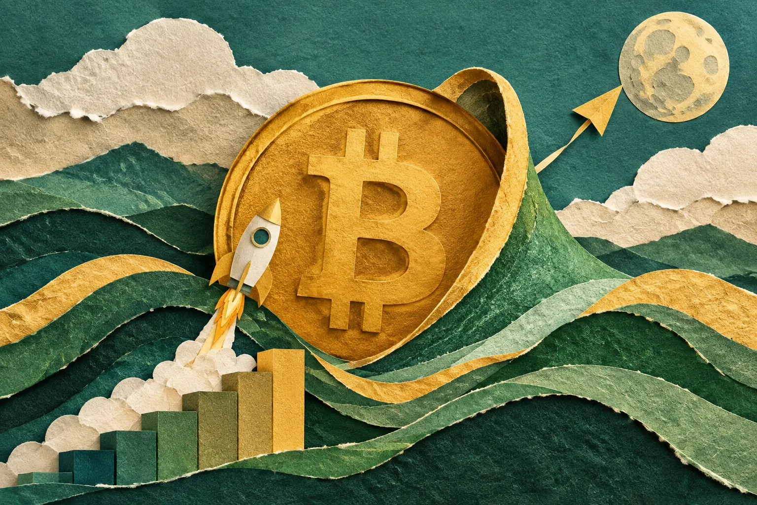صورة مرافقة للخبر: توقعات كلود لسعر البيتكوين تتحول إلى التفاؤل مع تصاعد المشاعر الإيجابية بينما يصل Apeing إلى المرحلة السادسة بإمكانات عملة تتضاعف 1000 مرة