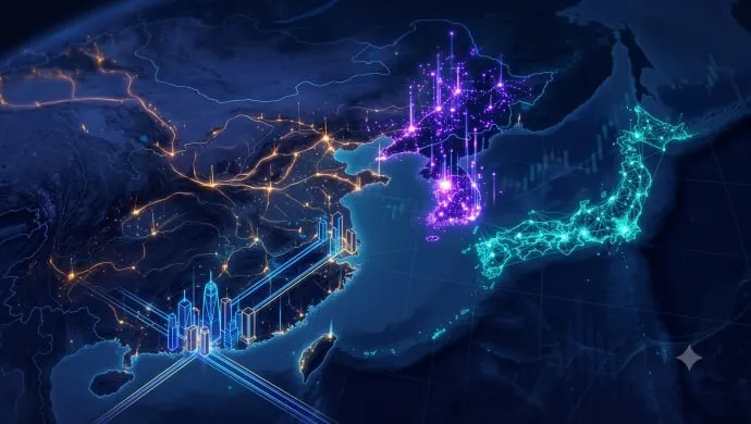 Image accompanying: East Asia’s crypto market splits as Korea bets on AI tokens and Hong Kong courts institutions