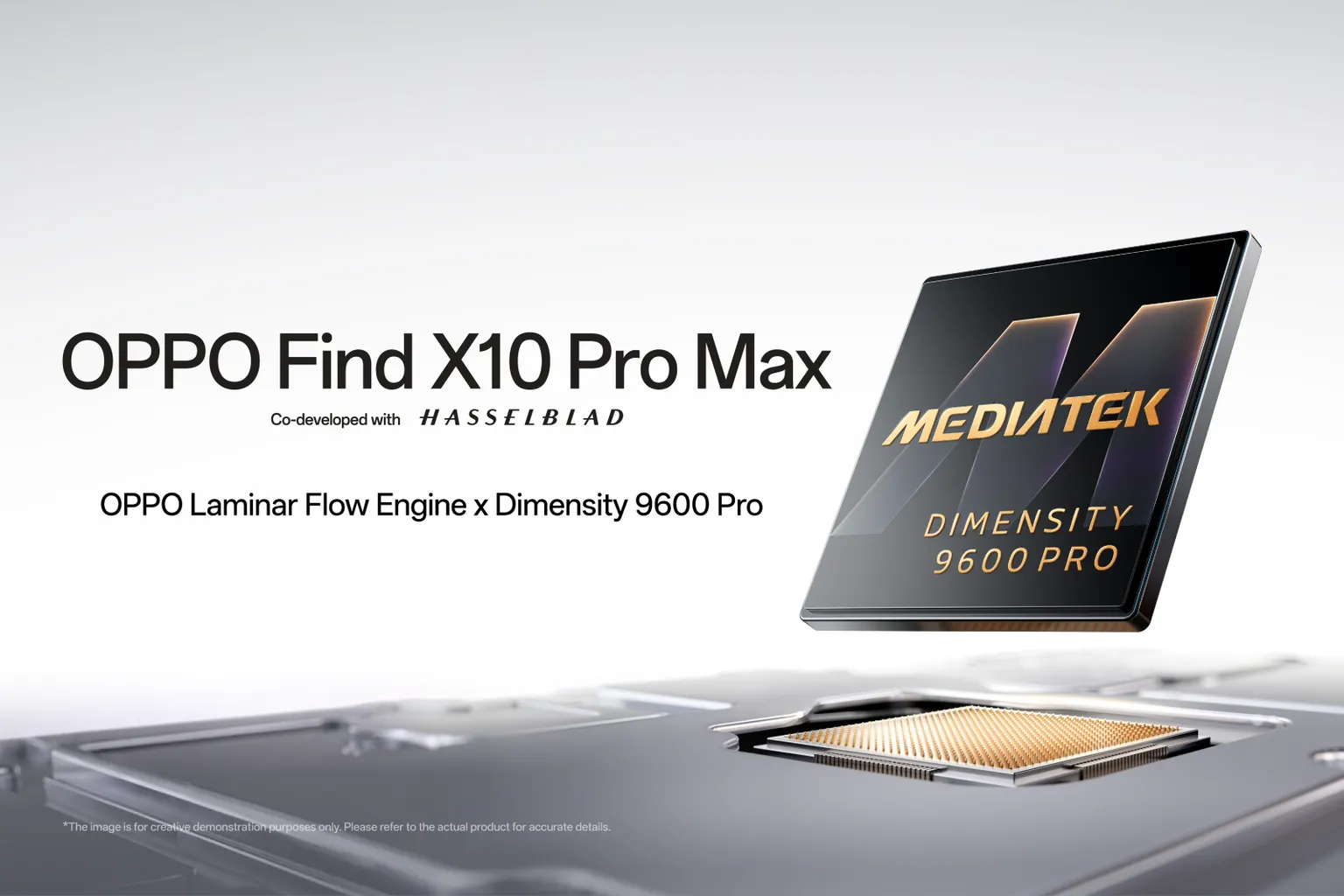 صورة مرافقة للخبر: أوبو Find X10 Pro Max يستعد لانطلاقته العالمية بمعالج ميدياتك الرائد Dimensity 9600 Pro بتقنية 2 نانومتر