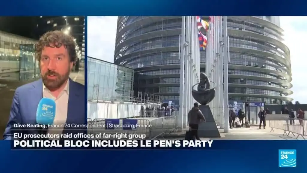 Image accompanying: EU prosecutors search European Parliament offices of far-right group