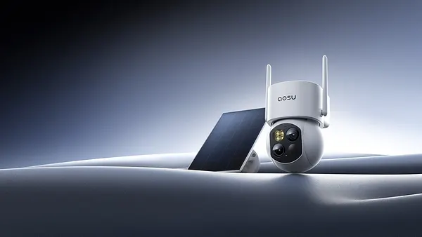Image accompanying: aosu Highlights SolarCam T2 Dual-Lens Security Camera with Simultaneous Wide and Telephoto 3K Views