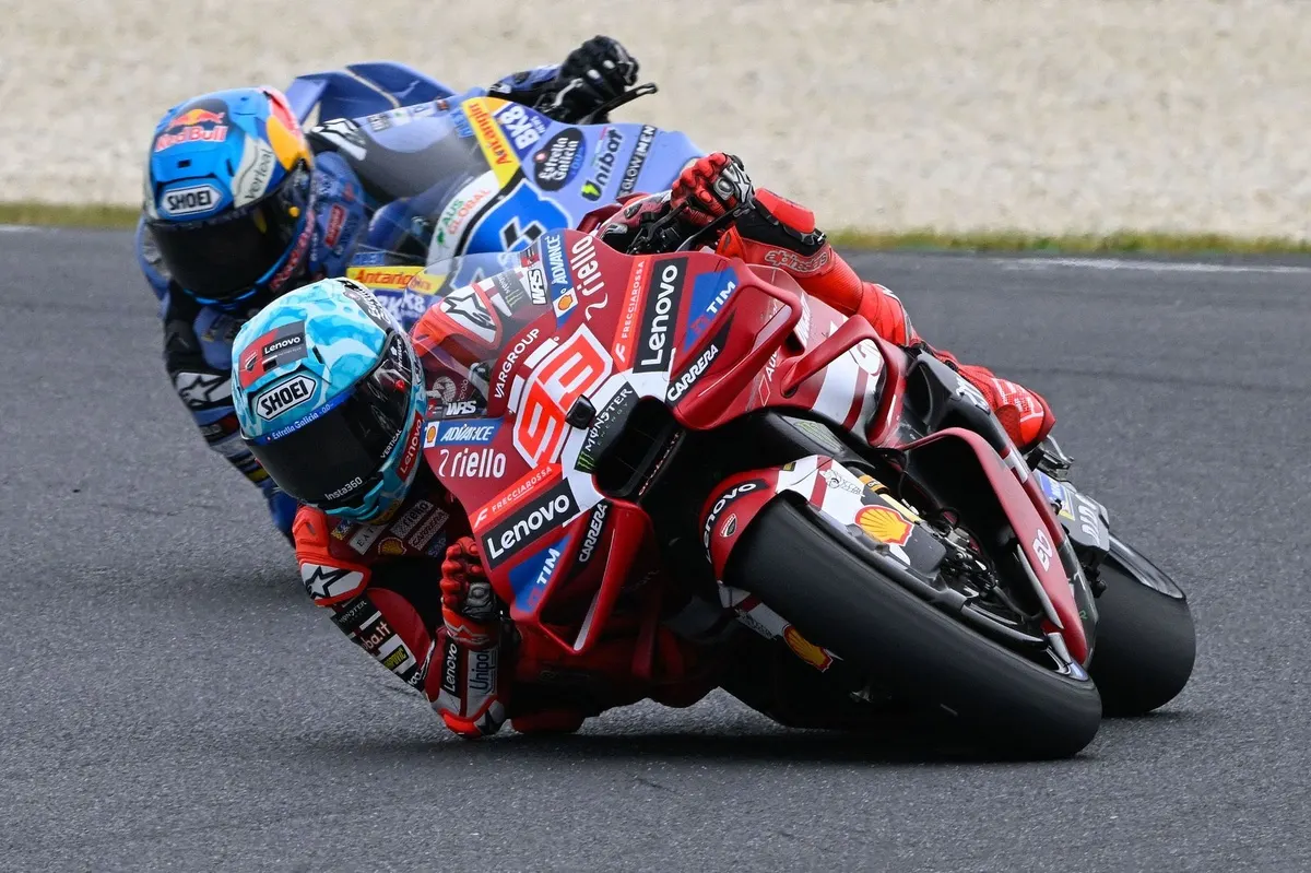 Image accompanying: Alex Marquez says overtaking Marc Marquez was “too risky” in Australian GP sprint