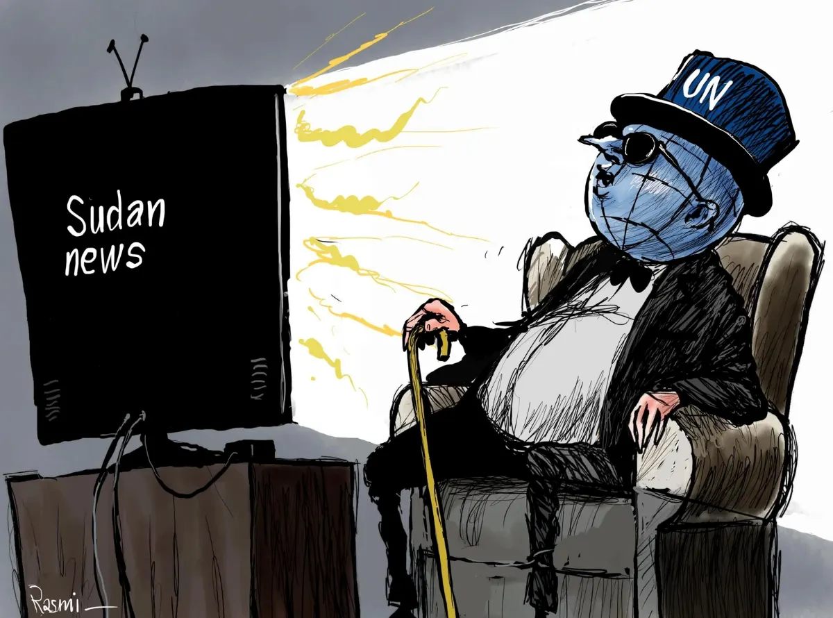 Image accompanying: Cartoon by Amjad Rasmi. (Courtesy of Asharq Al-Awsat)