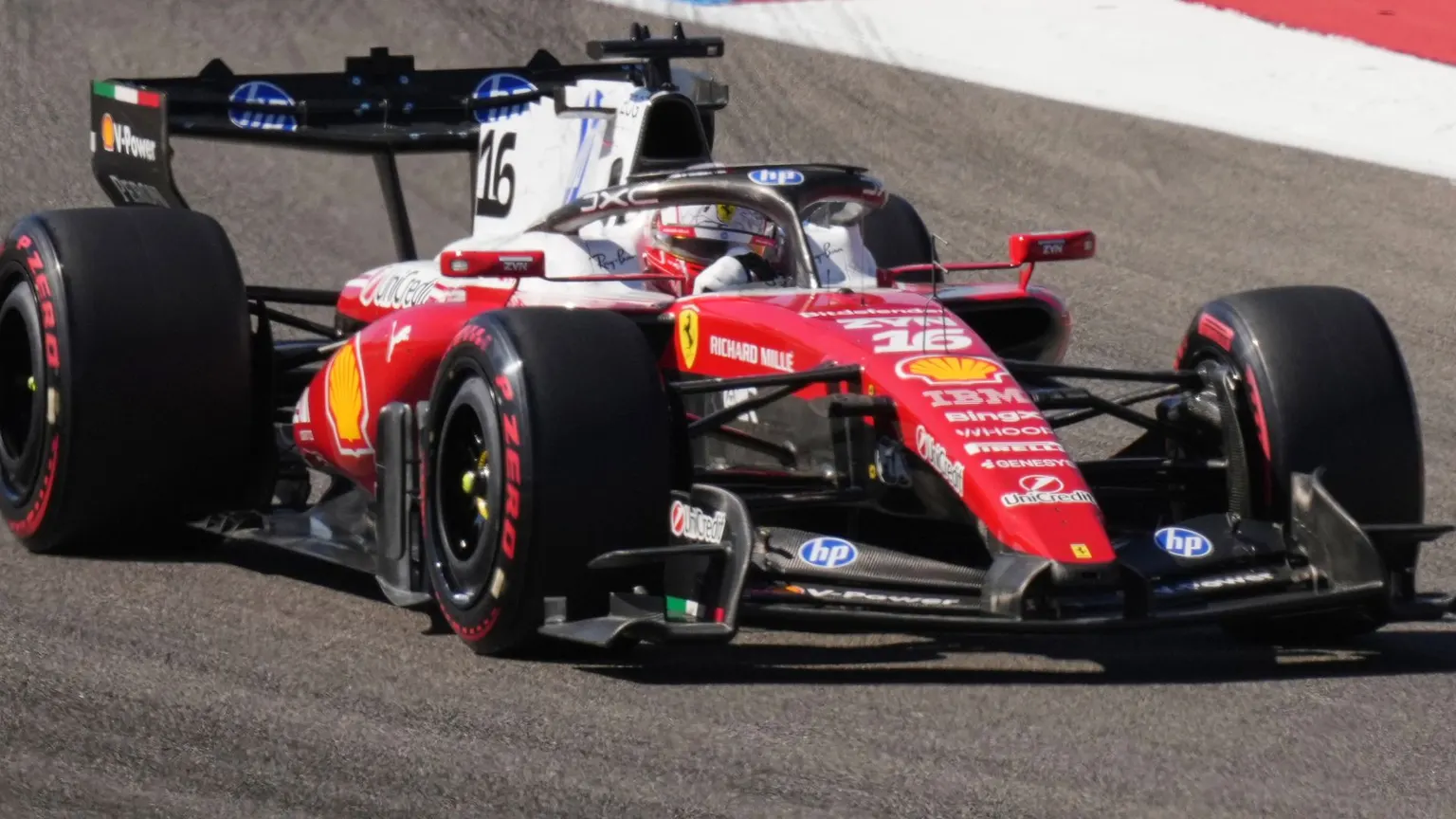 Image accompanying: Leclerc tops first USA practice as upgraded Ferrari shows early promise