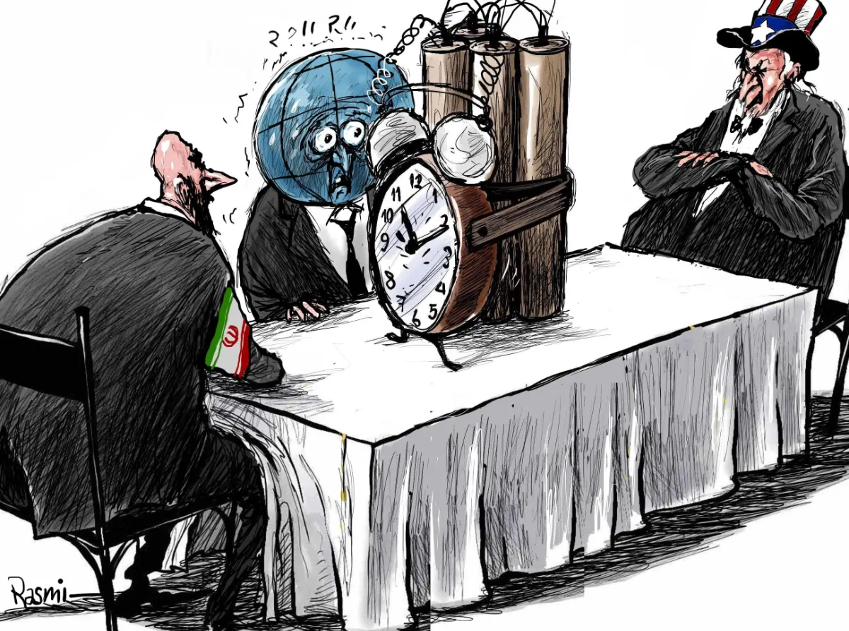 Image accompanying: Cartoon by Amjad Rasmi. (Courtesy of Asharq Al-Awsat)