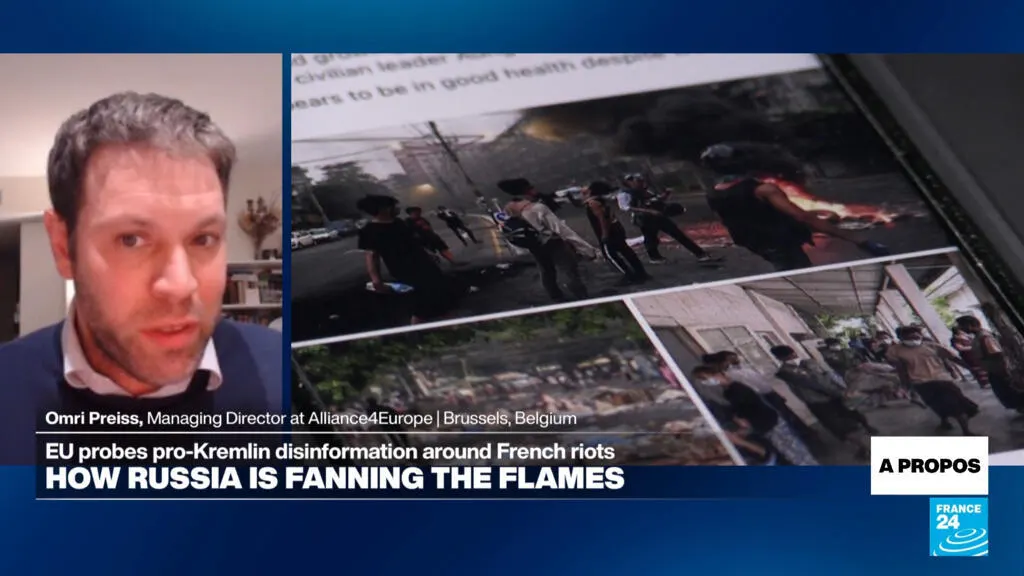 Image accompanying: In run-up to mass protests and riots, pro-Russian accounts amplified French anger, NGO finds