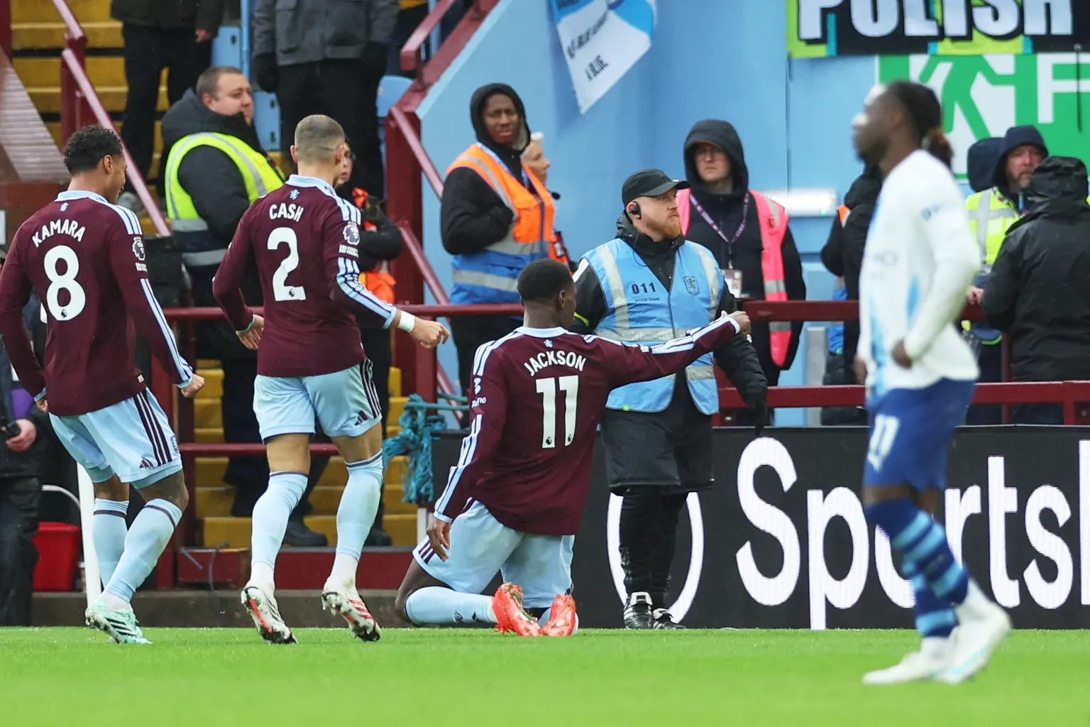 Image accompanying: Jackson double ends Man City’s perfect run as Villa win 2-1