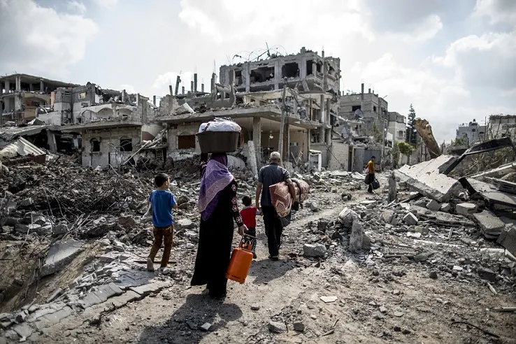 صورة مرافقة للخبر: تضرر 117 شقة سكنية جراء قصف العدو الصهيوني حي الصبرة في غزة